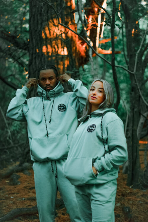Zip Mask Hoodie - Sage - Image 3
