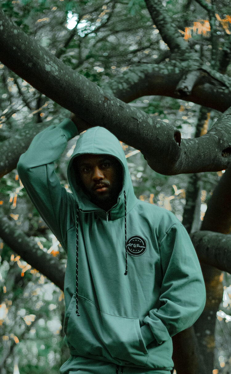 Zip Mask Hoodie - Sage