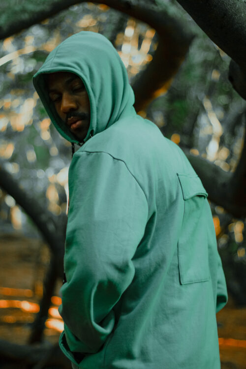 Zip Mask Hoodie - Sage - Image 4