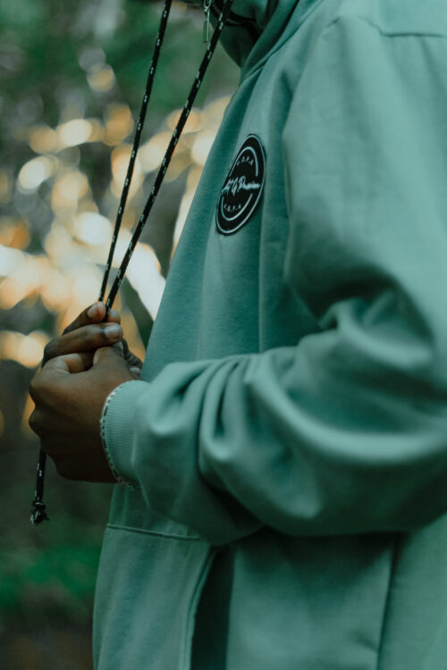 Zip Mask Hoodie - Sage - Image 2