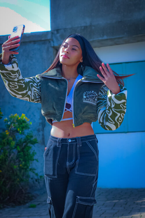 Fern Finesse | Corduroy Puffer Jacket | - Image 4