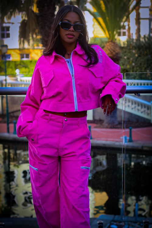 Fuchsia pink corduroy Jacket - Image 3