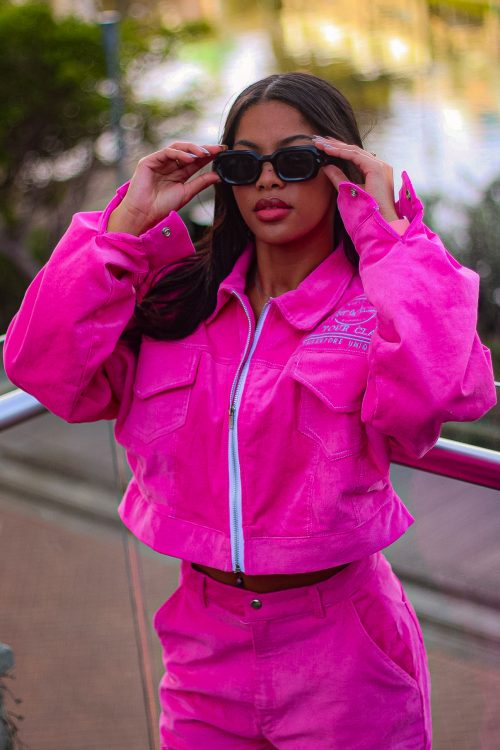 Fuchsia pink corduroy Jacket